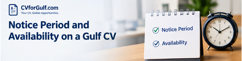 Notice Period and Availability on a Gulf CV