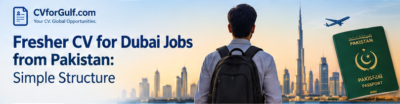 Fresher CV for Dubai Jobs from Pakistan: Simple Structure